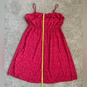 Universal Thread midi Dress in floral and foliage print with ruffle top XXL